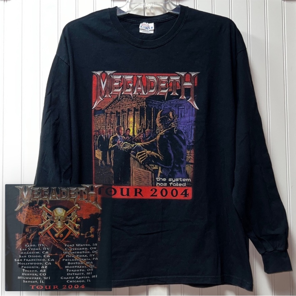 MegaDeth 2004 Concert Tour L/S Shirt XL
Vintage Heavy Metal